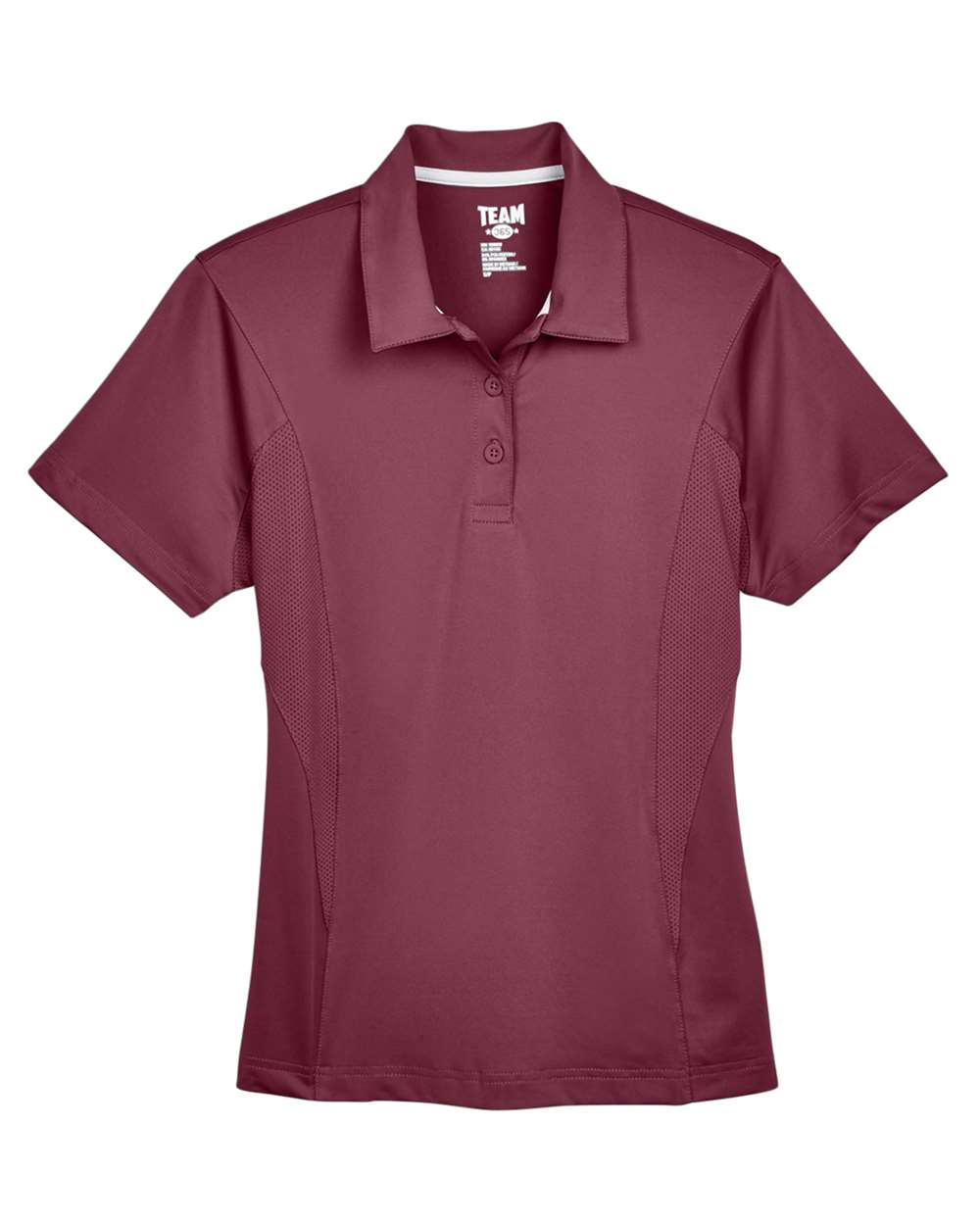 Front View of Sport Maroon Women's Charger Performance Polo - TT20W