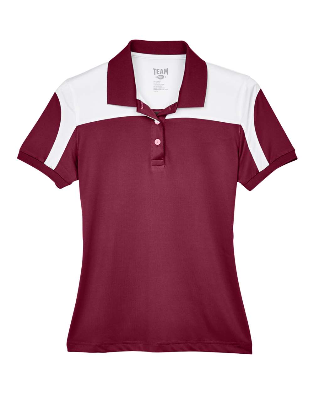 Front View of Sport Maroon Women's Victor Performance Polo - TT22W