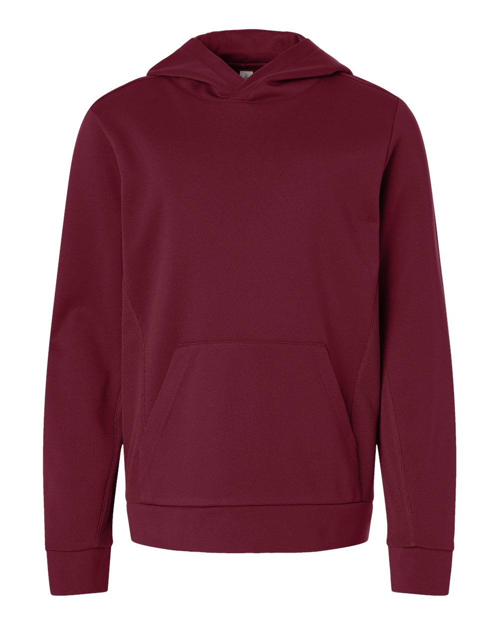 Front View of Sport Maroon Youth Squad Hooded Tech Fleece Pullover - TT400Y