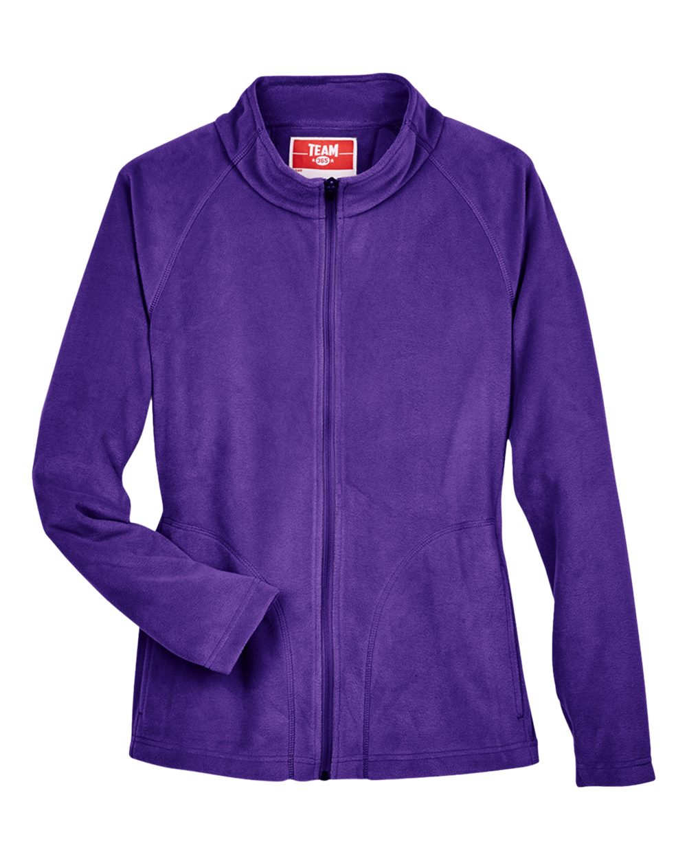 Front View of Sport Purple Women's Campus Microfleece Jacket - TT90W