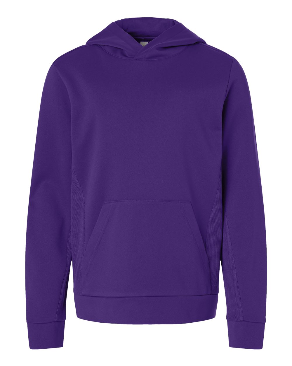 Front View of Sport Purple Youth Squad Hooded Tech Fleece Pullover - TT400Y