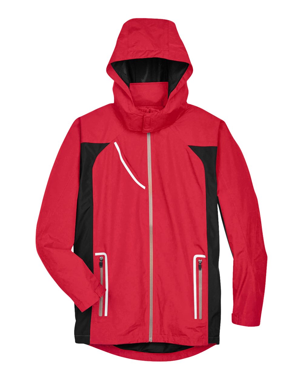 Front View of Sport Red Men's Dominator Waterproof Jacket - TT86