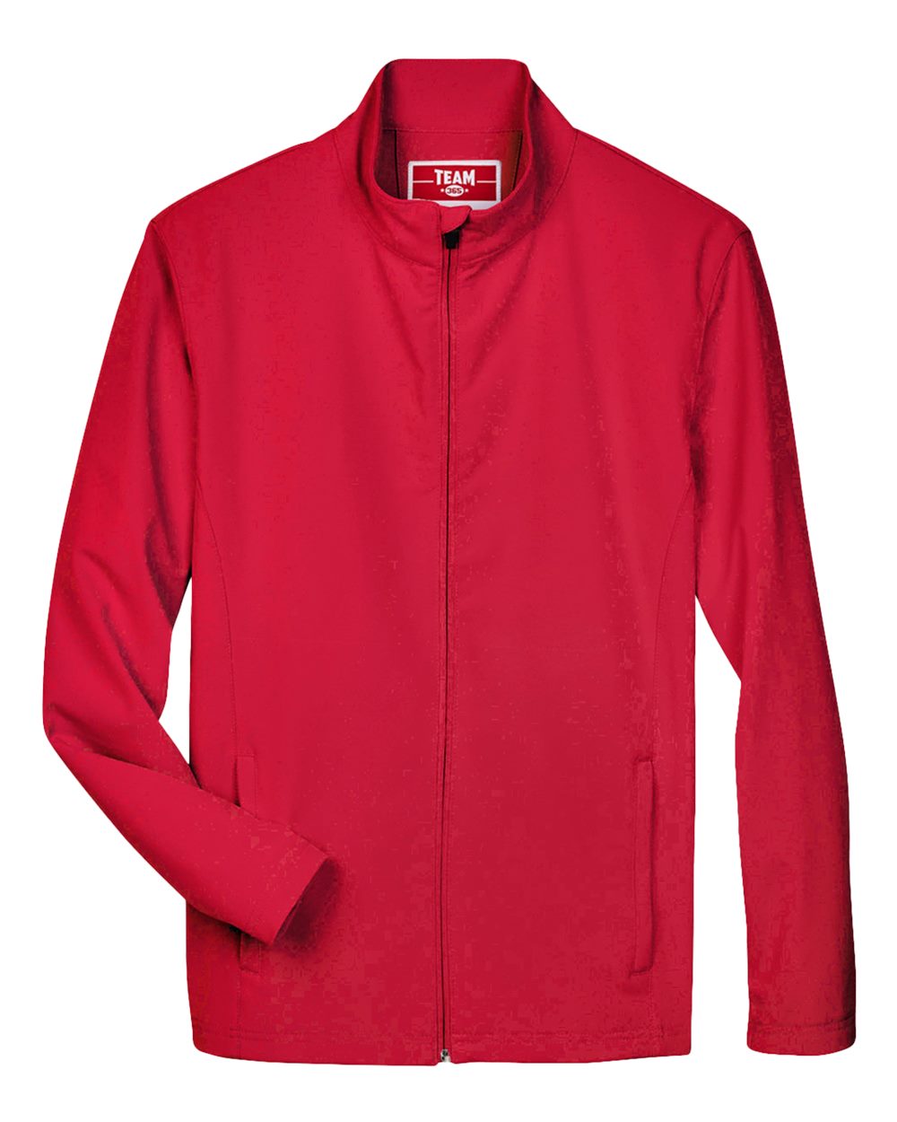Front View of Sport Red Men's Leader Soft Shell Jacket - TT80