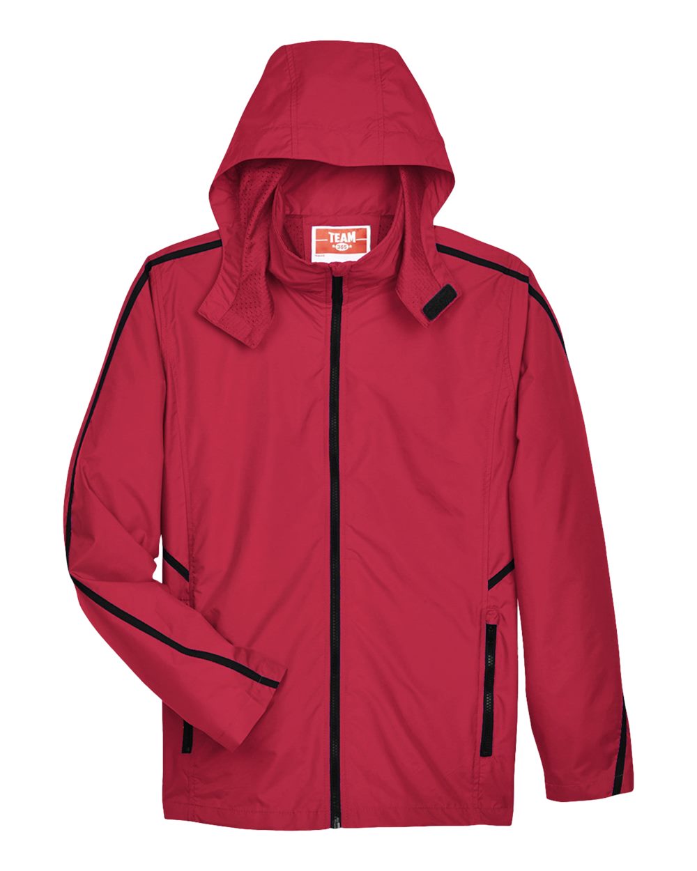 Front View of Sport Red Unisex Conquest Jacket with Mesh Lining - TT70