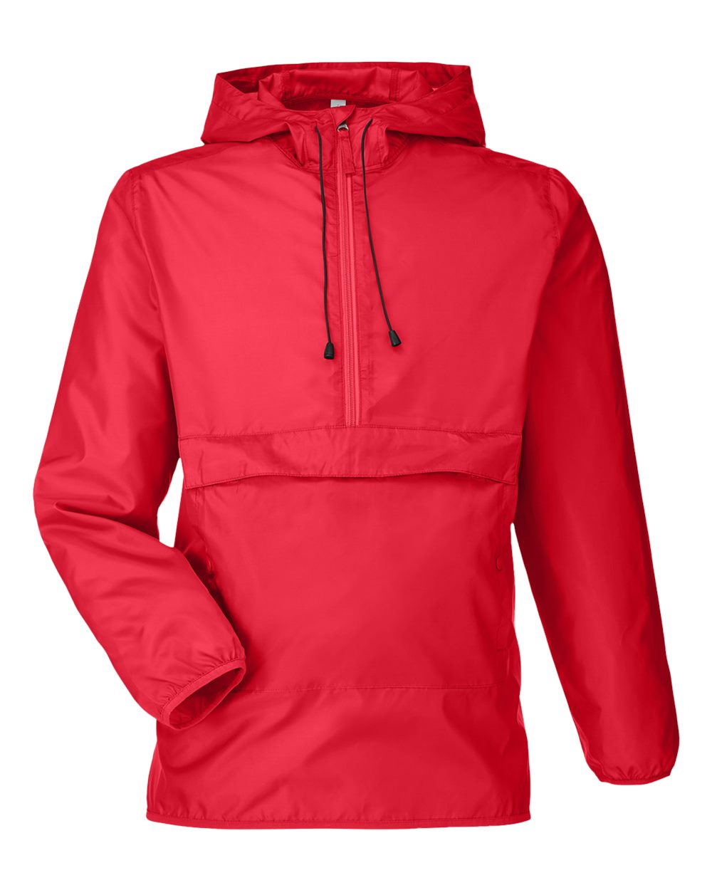 Front View of Sport Red Unisex Zone Protect Packable Anorak Jacket - TT77