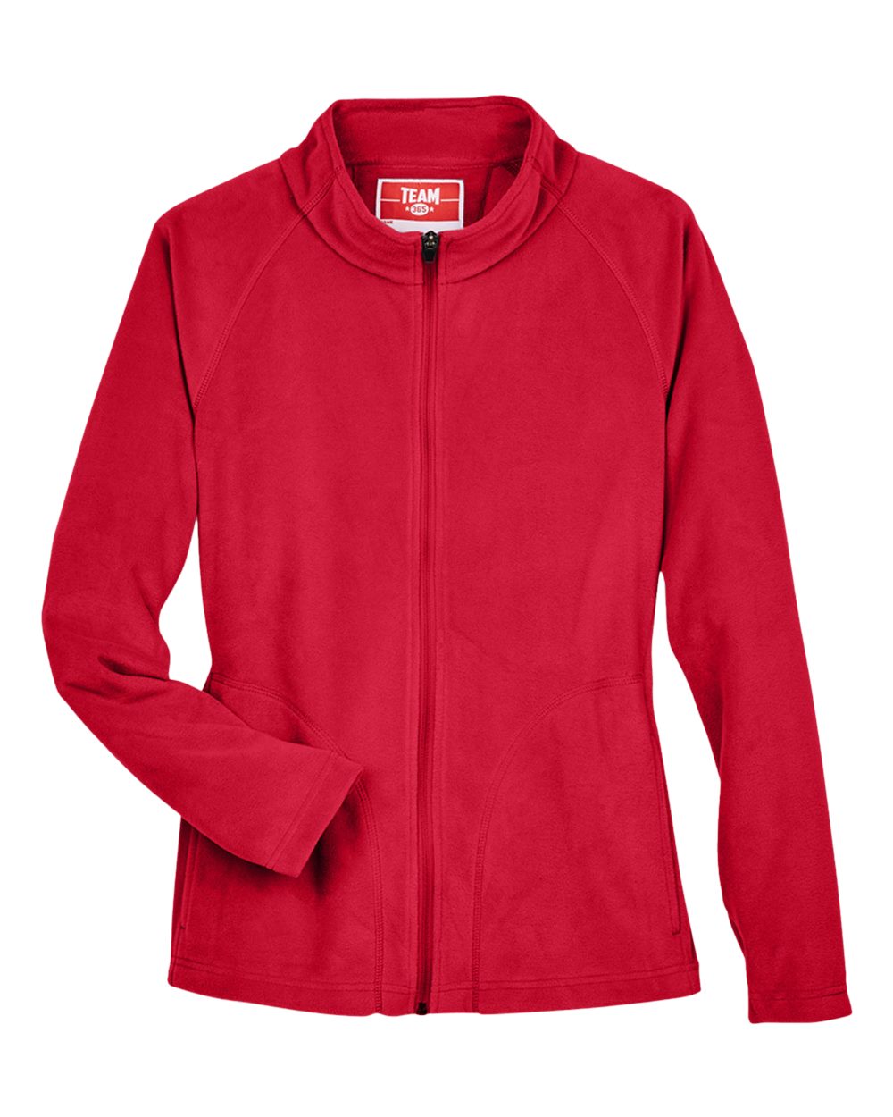Front View of Sport Red Women's Campus Microfleece Jacket - TT90W