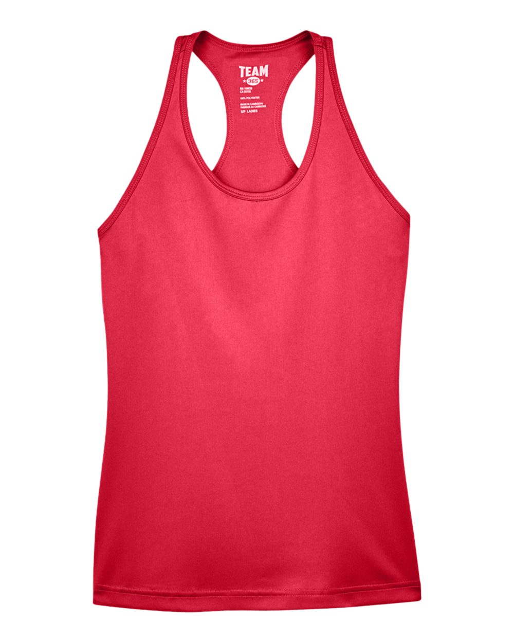 Front View of Sport Red Women's Zone Performance Racerback Tank - TT11WRC