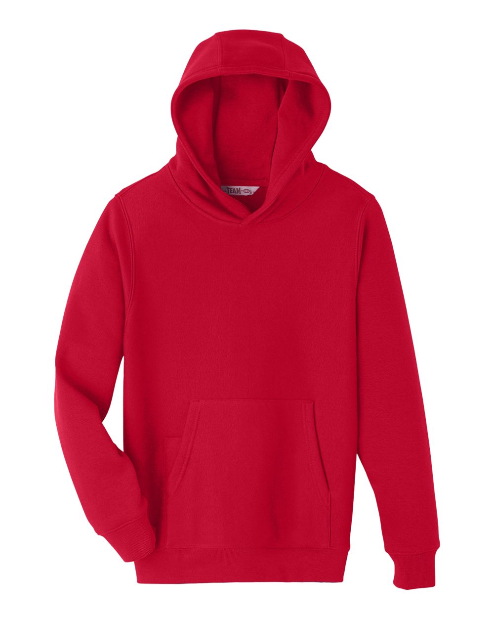 Front View of Sport Red Youth Zone HydroSport™ Heavyweight Pullover Hooded Sweatshirt - TT96Y