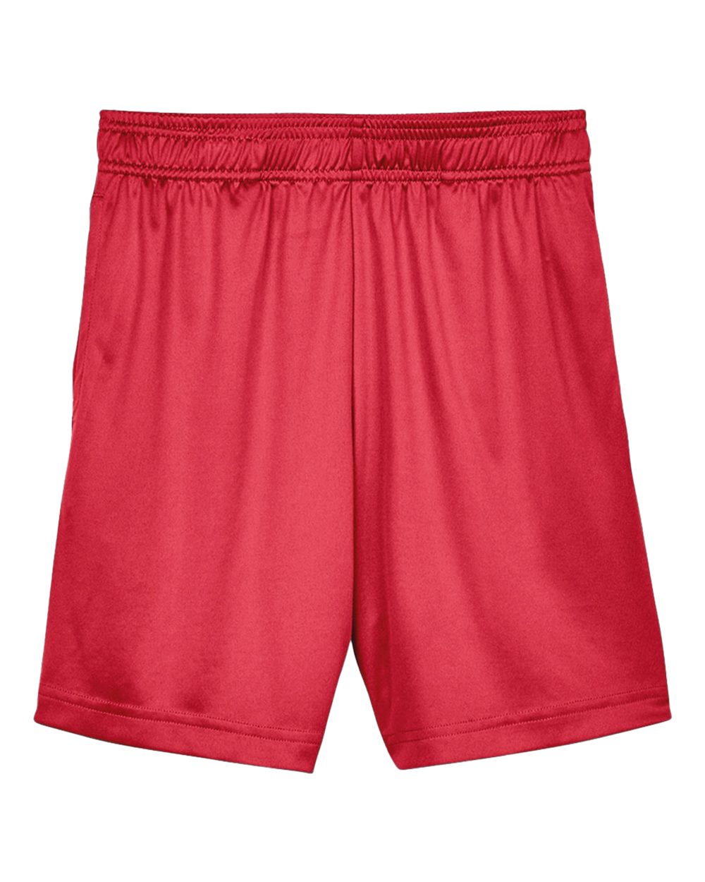 Front View of Sport Red Youth Zone Performance Shorts - TT11SHY