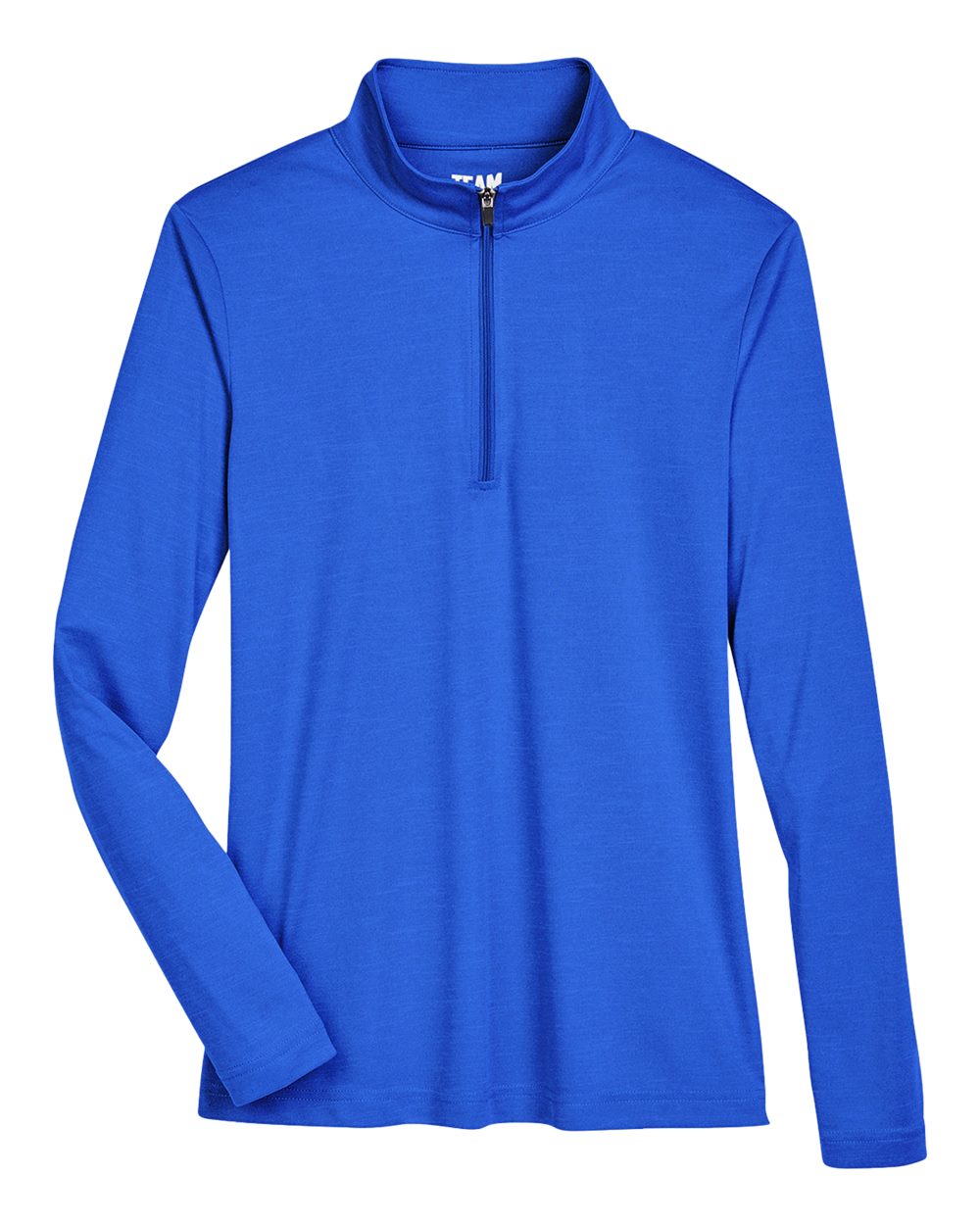 Front View of Sport Royal Heather Women's Zone Sonic Heather Performance Quarter-Zip Pullover - TT31HW