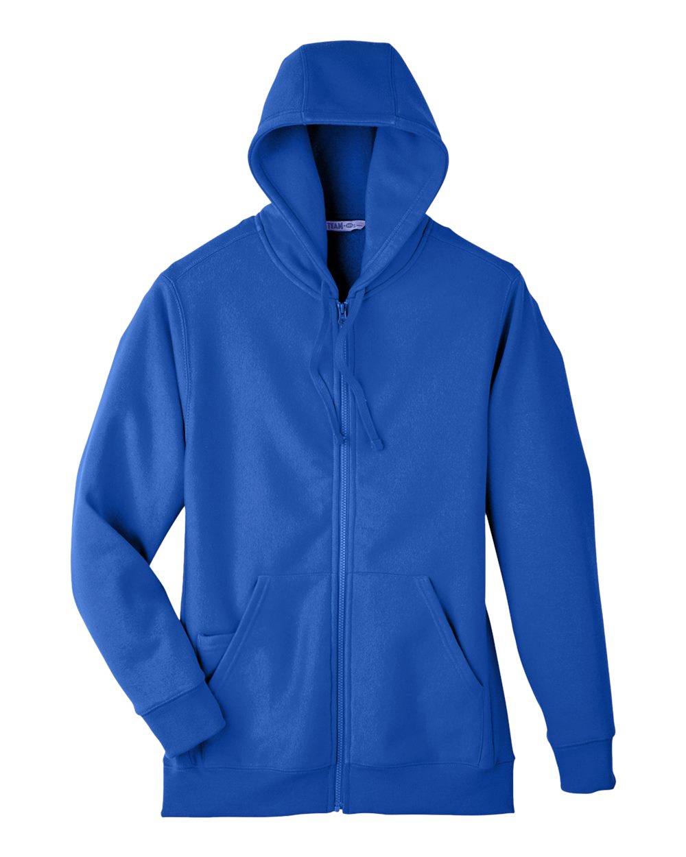 Front View of Sport Royal Unisex Zone HydroSport™ Heavyweight Full-Zip Hooded Sweatshirt - TT95