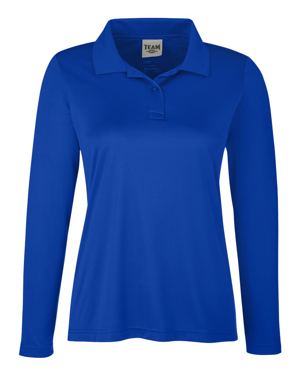 Front View of Sport Royal Women's Zone Performance Long Sleeve Polo - TT51LW