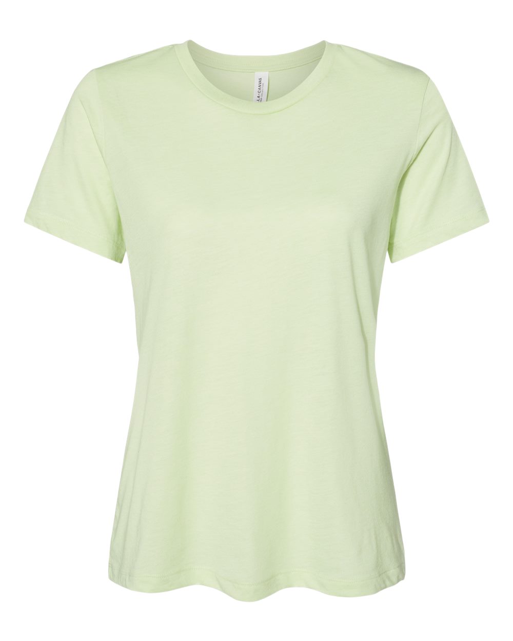 Front View of Spring Green Triblend Women’s Relaxed Fit Triblend Tee - 6413