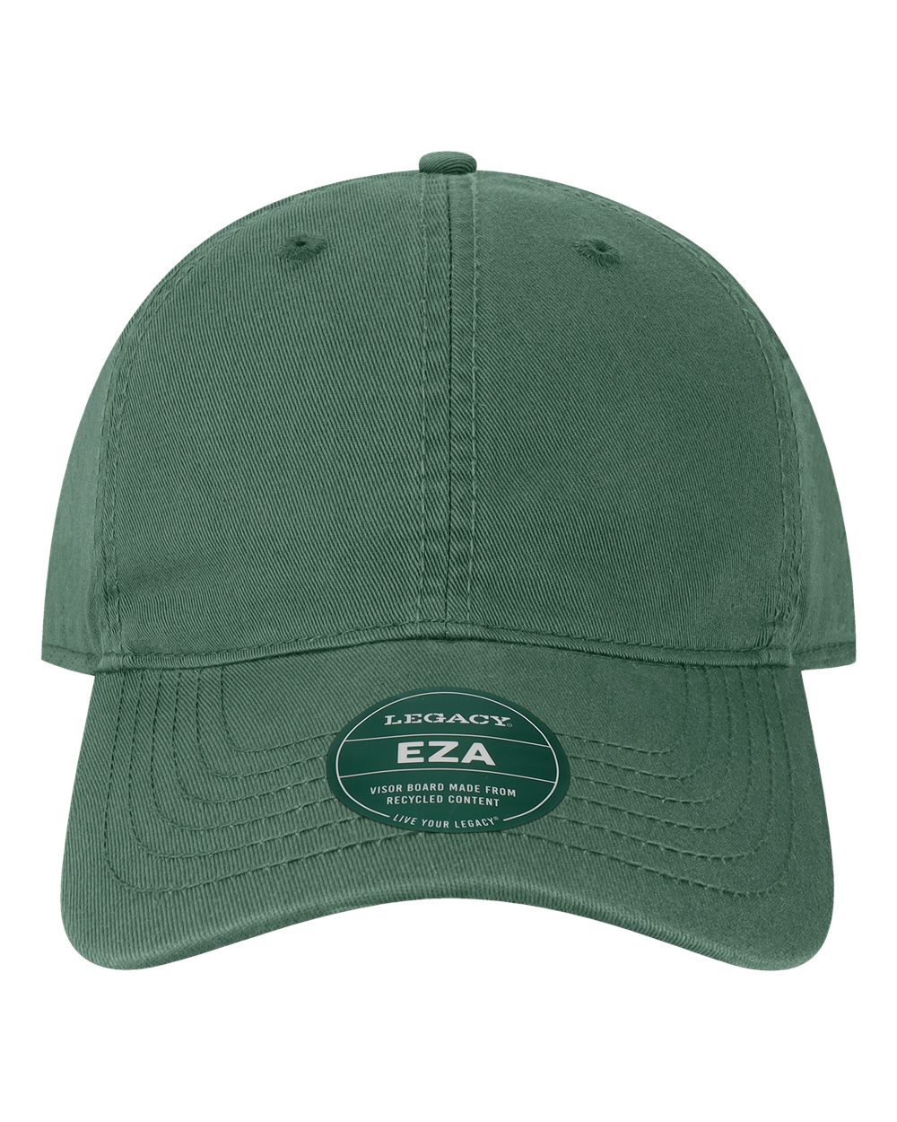 Front View of Spruce Green Relaxed Twill Dad Hat - EZA
