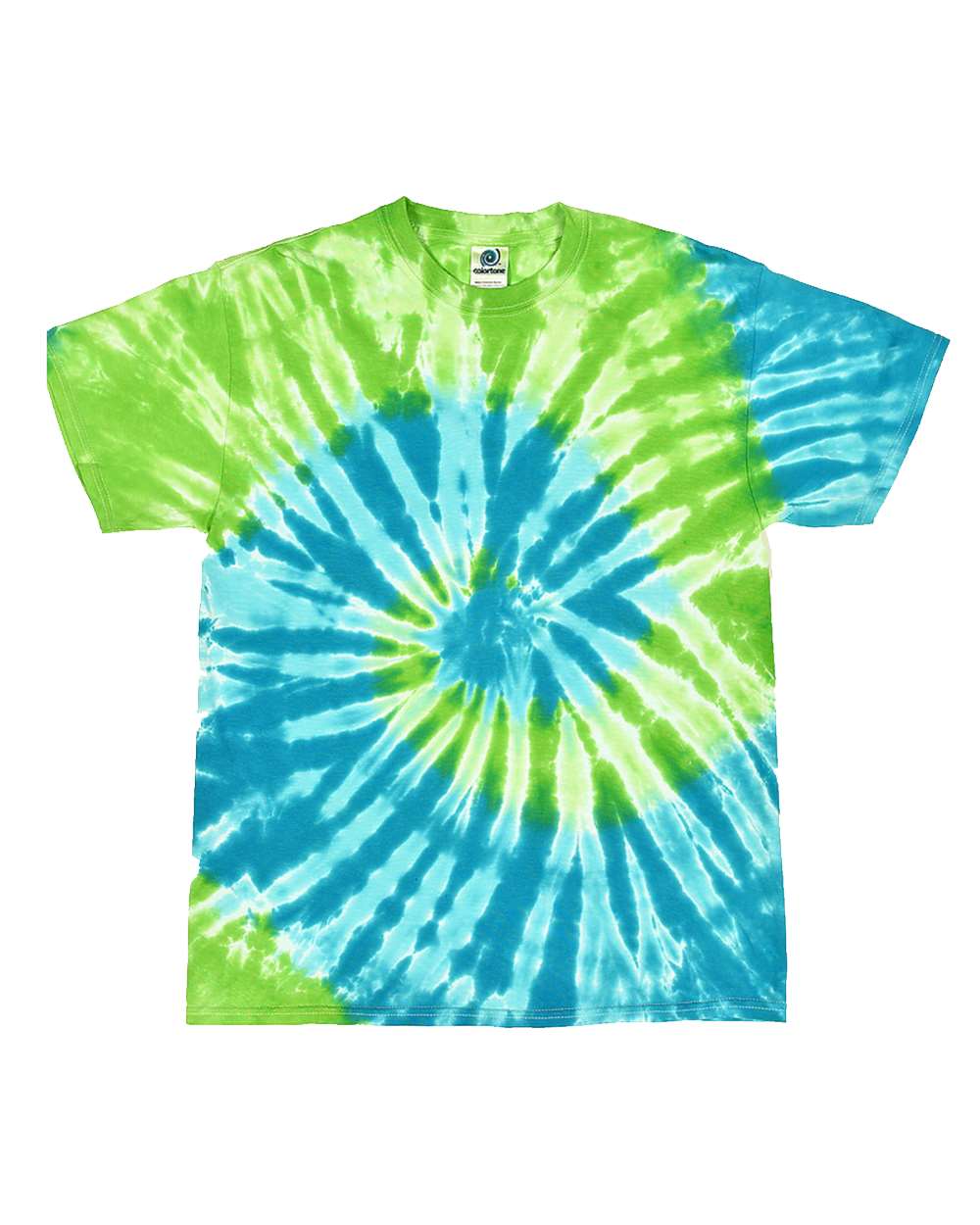 Front View of St Lucia Multi-Color Tie-Dyed T-Shirt - 1000
