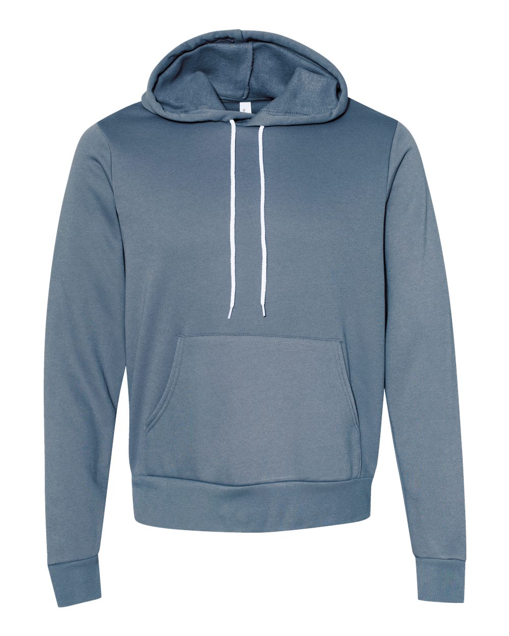 Front View of Steel Blue Sponge Fleece Hoodie - 3719
