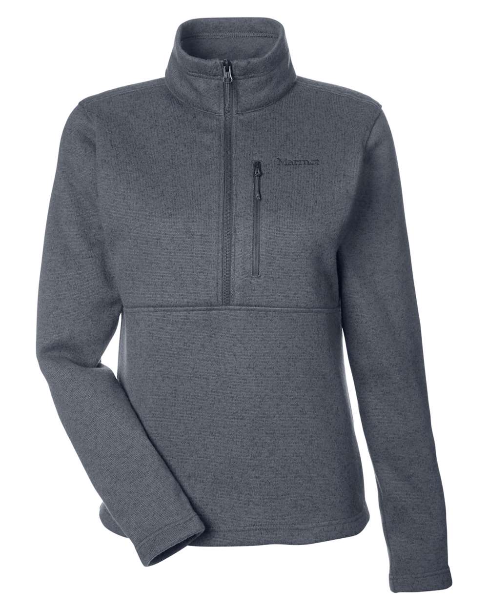 Front View of Steel Onyx Women's Dropline Half-Zip Jacket - M13224
