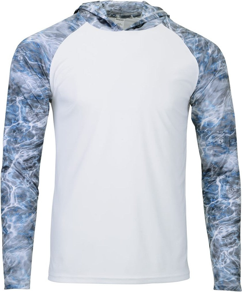 Front View of Steelhead Biloxi Performance Colorblocked Hoodie - 241