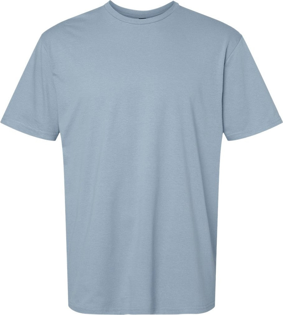 Front View of Stone Blue Softstyle® T-Shirt - 64000