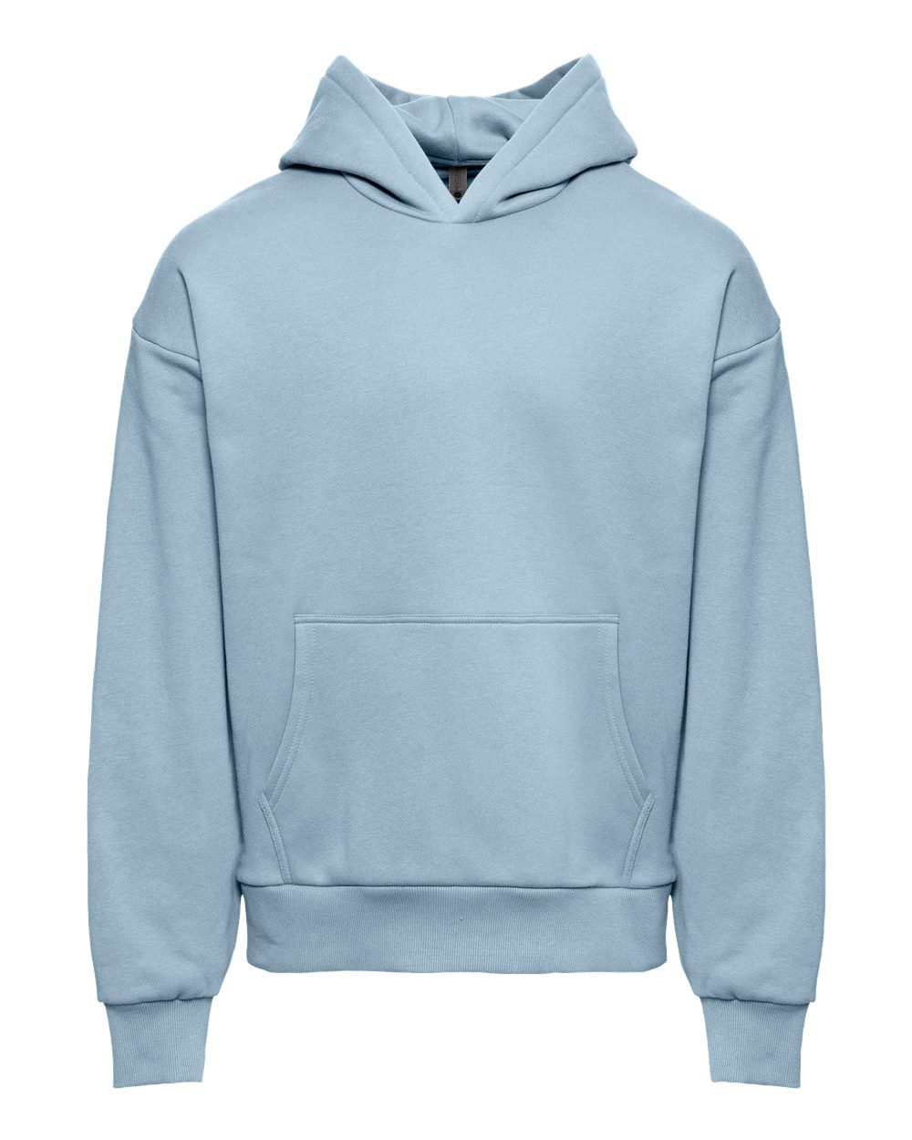 Front View of Stonewash Denim Heavyweight Fleece Hoodie - 9307