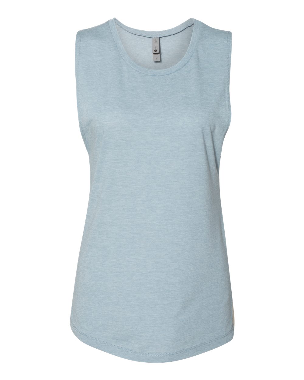 Front View of Stonewash Denim Women’s Festival Muscle Tank - 5013