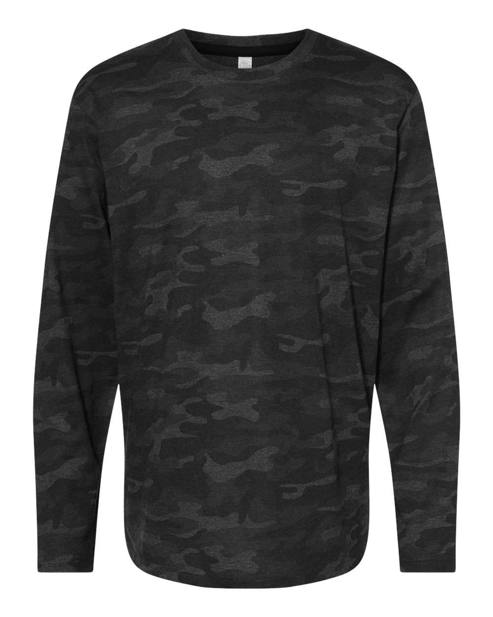 Front View of Storm Camo Fine Jersey Long Sleeve Tee - 6918