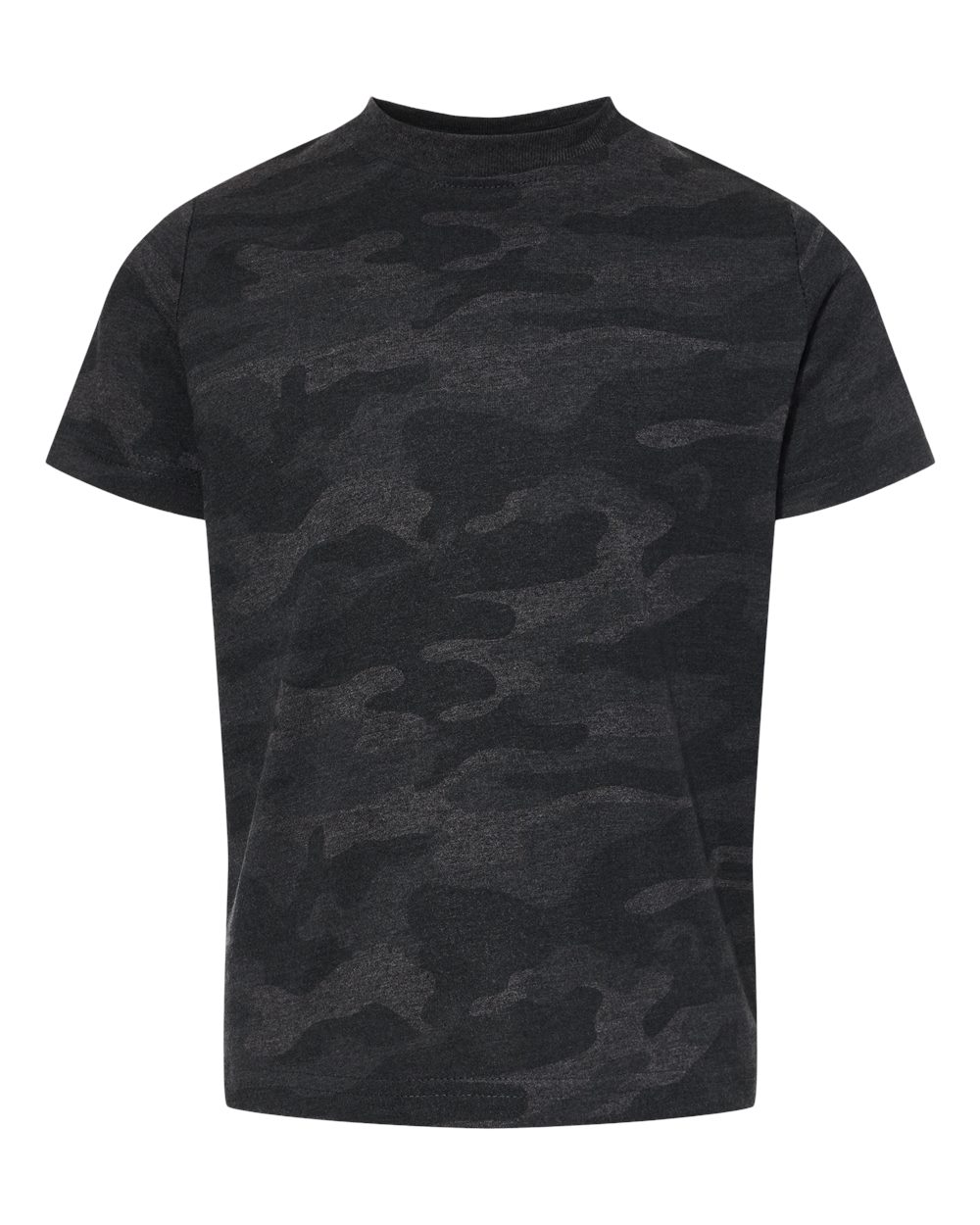 Front View of Storm Camo Toddler Fine Jersey Tee - 3321