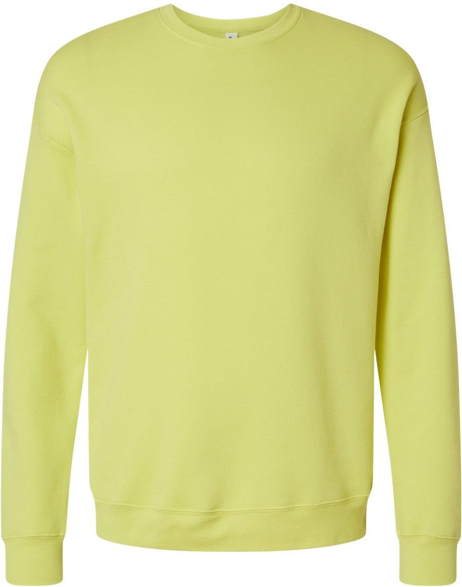 Front View of Strobe Sponge Fleece Drop Shoulder Crewneck Sweatshirt - 3945