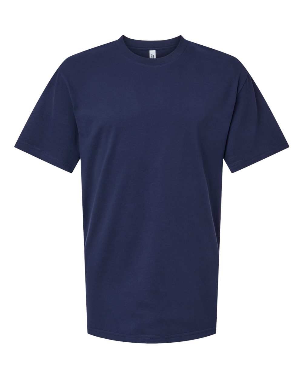 Front View of Sueded Navy Sueded Cloud Jersey Tee - 5389