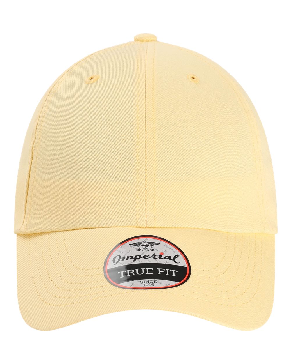 Front View of Sunshine Yellow The Original Buckle Dad Hat - X210B
