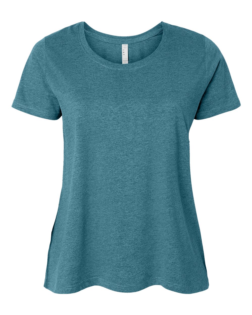 Front View of Surf Blackout Curvy Collection Women's Fine Jersey Tee - 3816