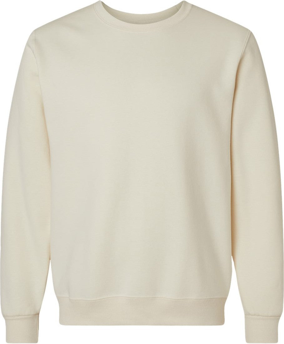 Front View of Sweet Cream Heather Eco™ Premium Blend Ring-Spun Crewneck Sweatshirt - 701MR