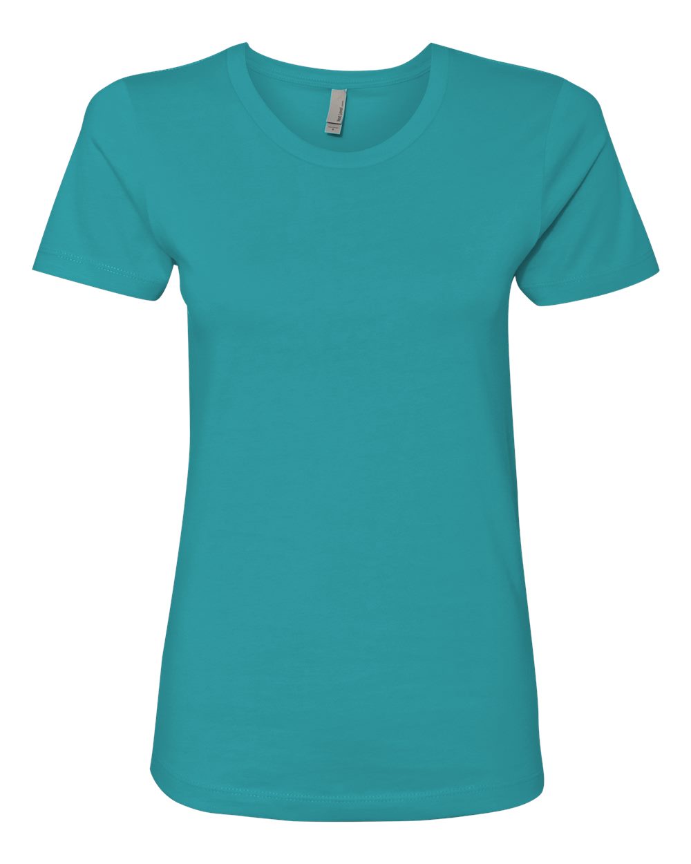Front View of Tahiti Blue Women’s Cotton T-Shirt - 3900