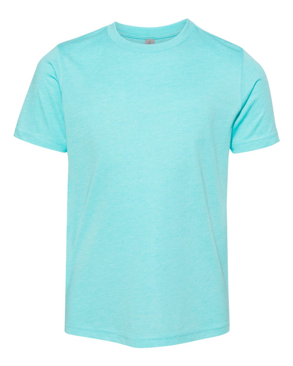Front View of Tahiti Blue Youth Triblend T-Shirt - 6310