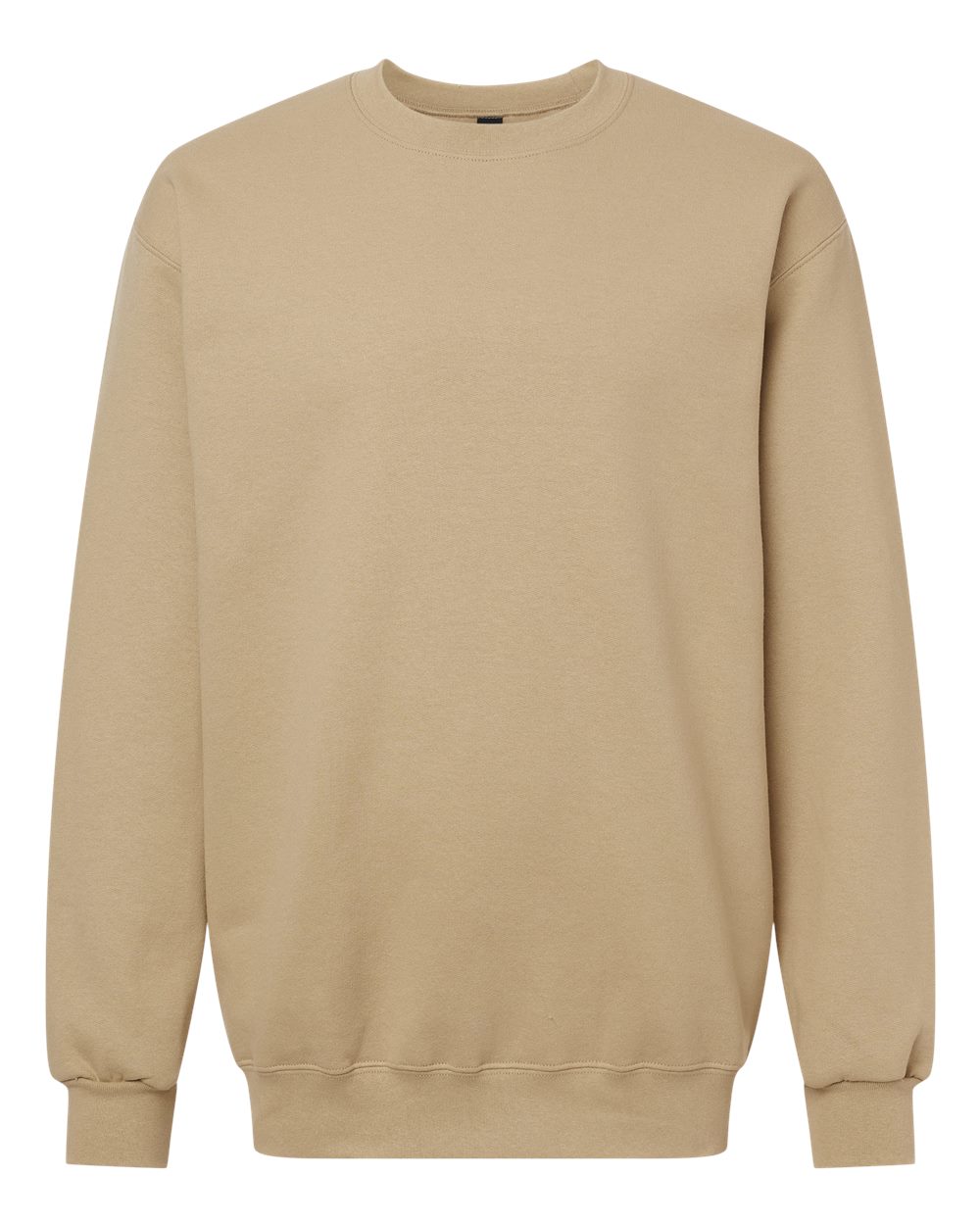 Front View of Tan Hammer™ Maxweight Crewneck Sweatshirt - 19000