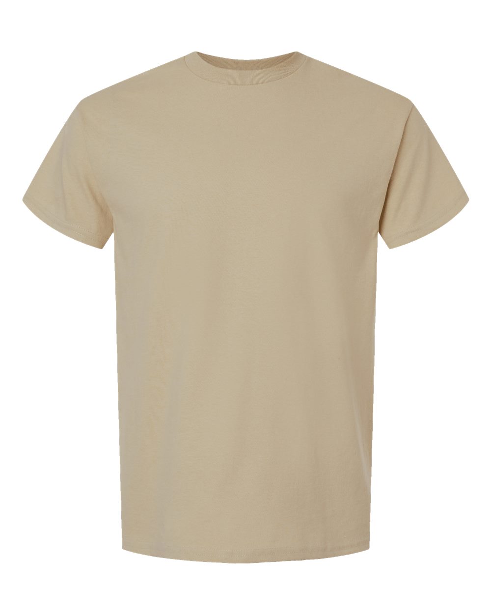 Front View of Tan Ultra Cotton® T-Shirt - 2000