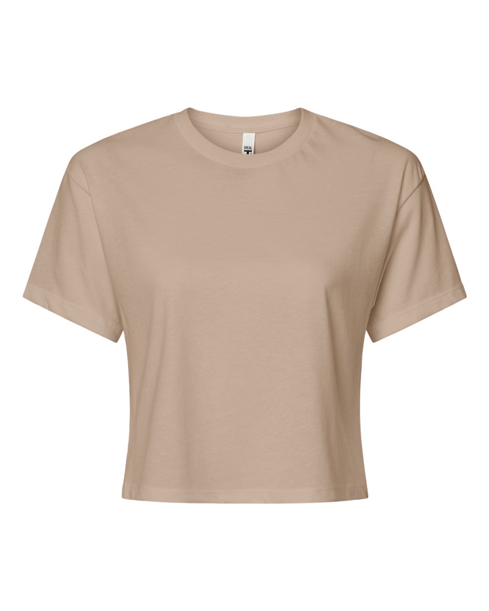 Front View of Tan Women's Ideal Crop Top - 1580
