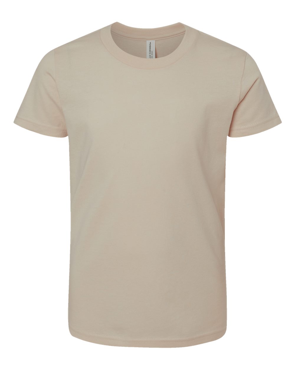 Front View of Tan Youth Jersey Tee - 3001Y