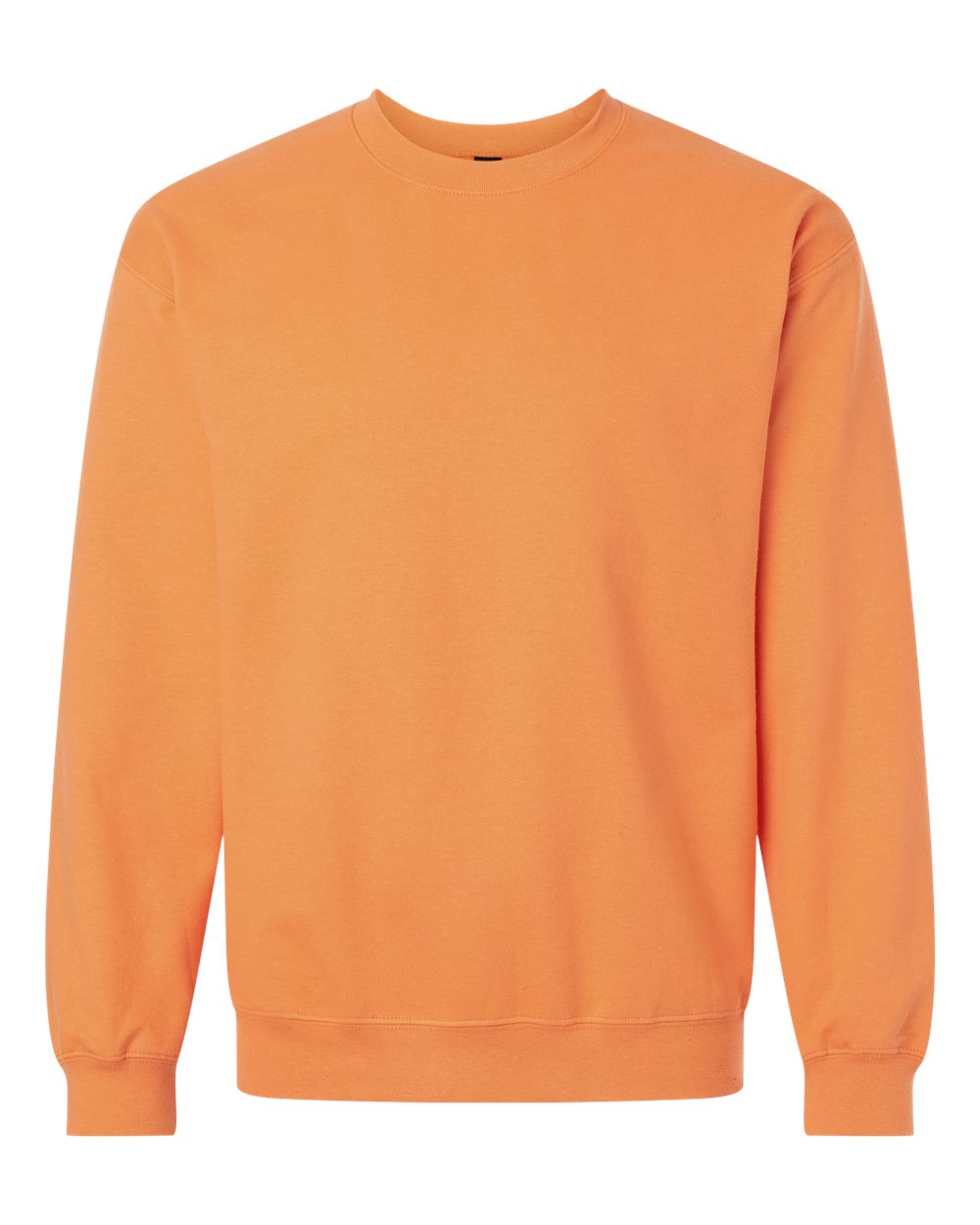 Front View of Tangerine Softstyle® Midweight Crewneck Sweatshirt - SF000
