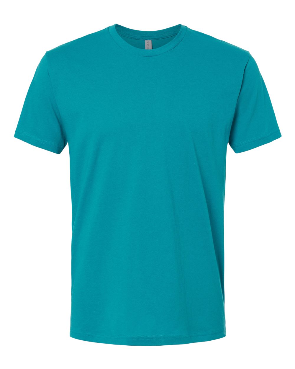 Front View of Teal Cotton T-Shirt - 3600