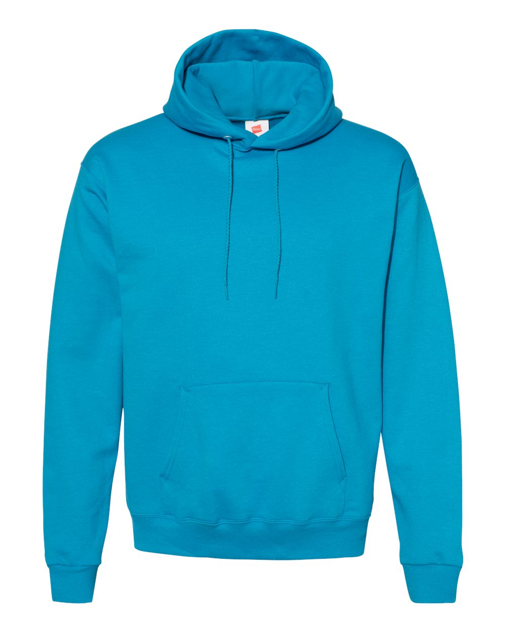 Front View of Teal Ecosmart® Hooded Sweatshirt - P170