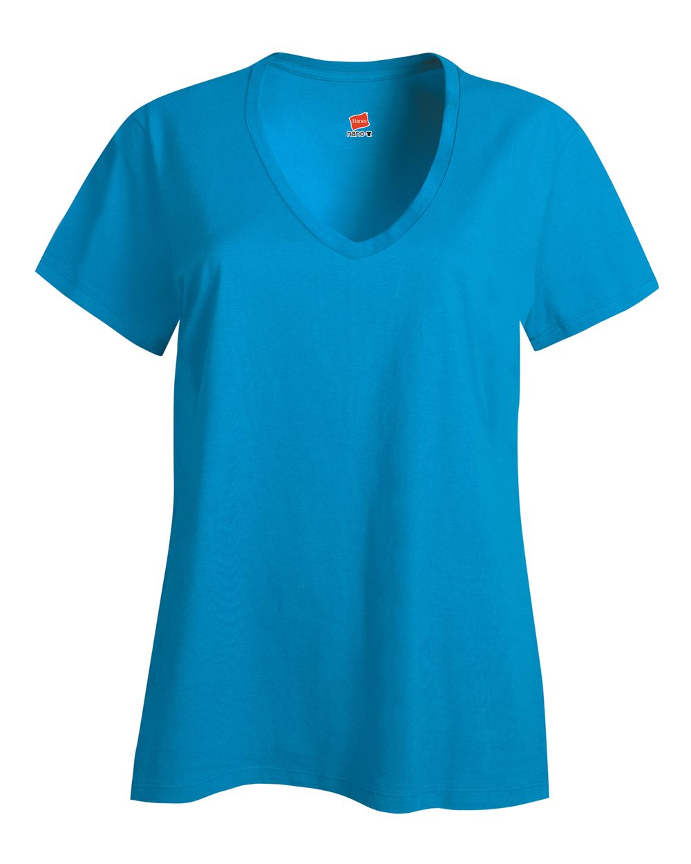 Front View of Teal Perfect-T Women’s V-Neck T-Shirt - S04V