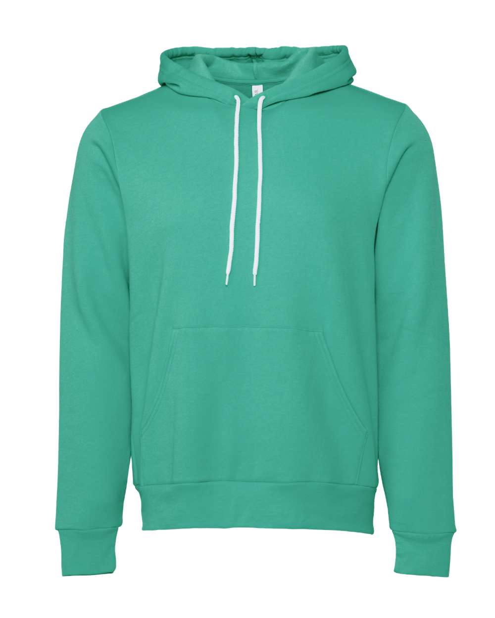 Front View of Teal Sponge Fleece Hoodie - 3719