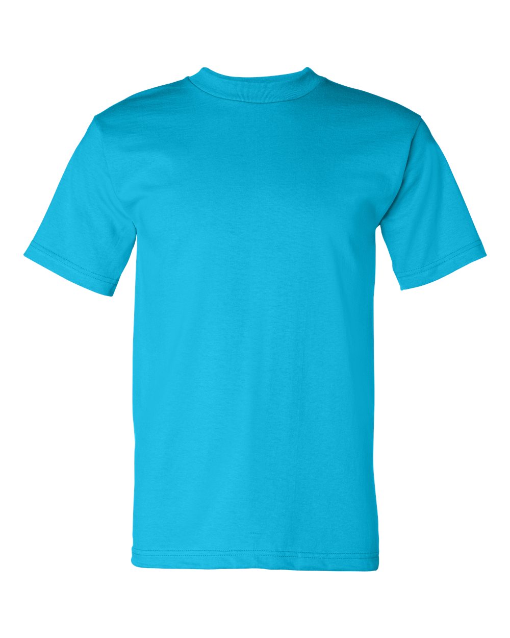 Front View of Teal USA-Made Heavyweight T-Shirt - 5100