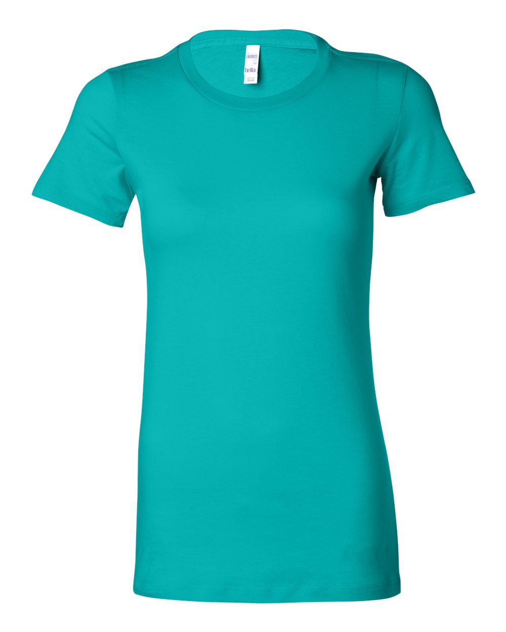 Front View of Teal Women's Slim Fit Tee - 6004