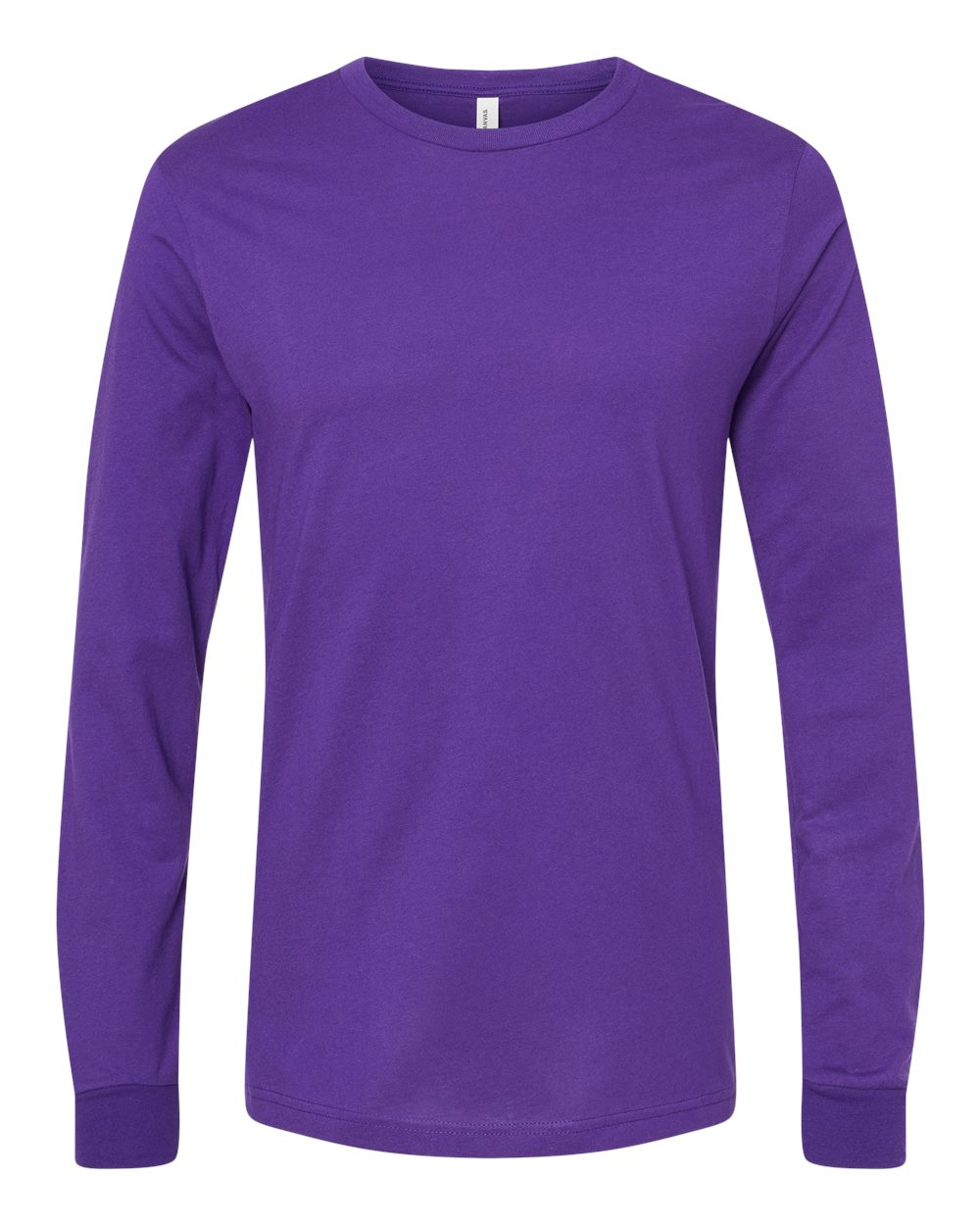 Front View of Team Purple Jersey Long Sleeve Tee - 3501