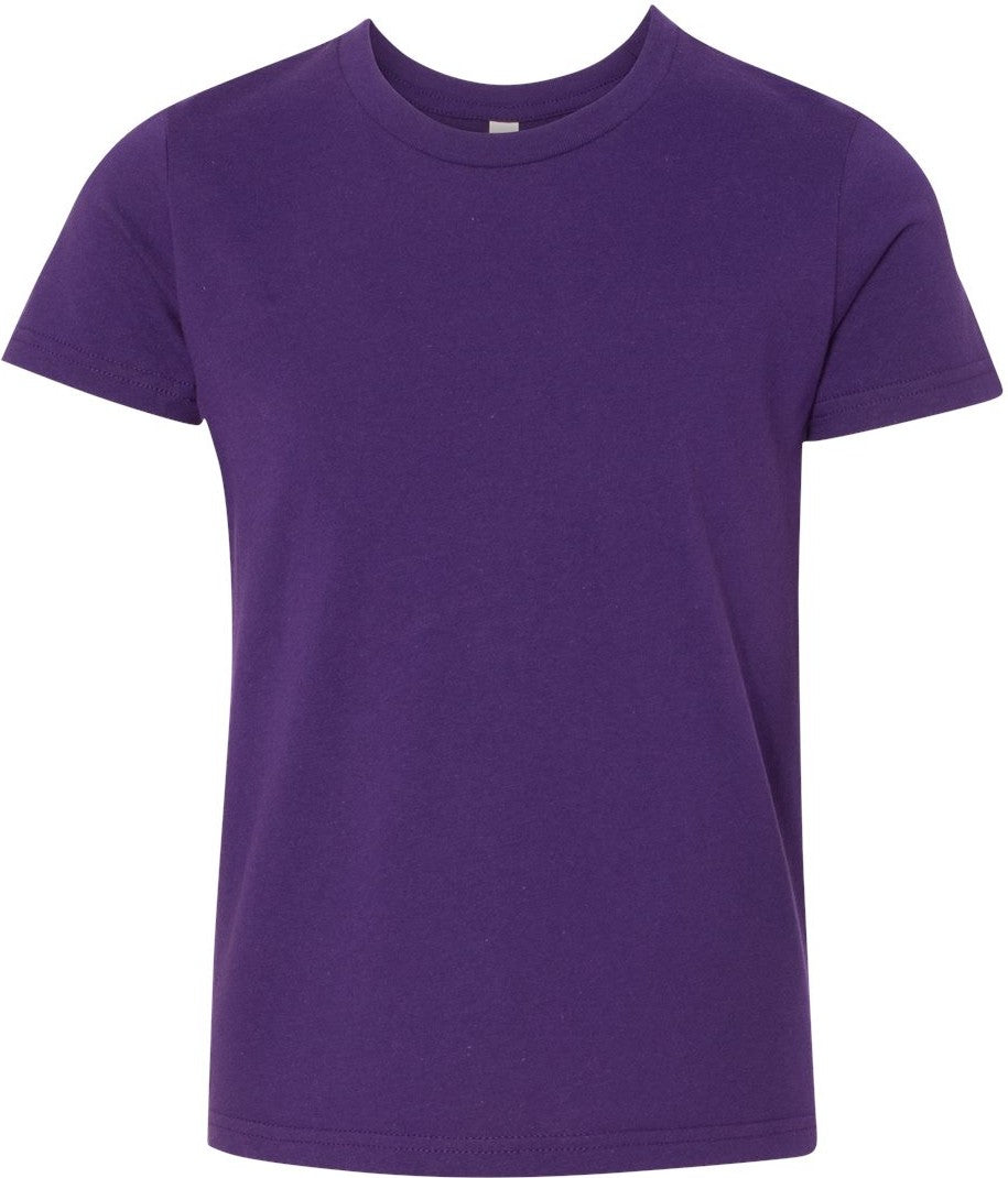 Front View of Team Purple Youth Jersey Tee - 3001Y