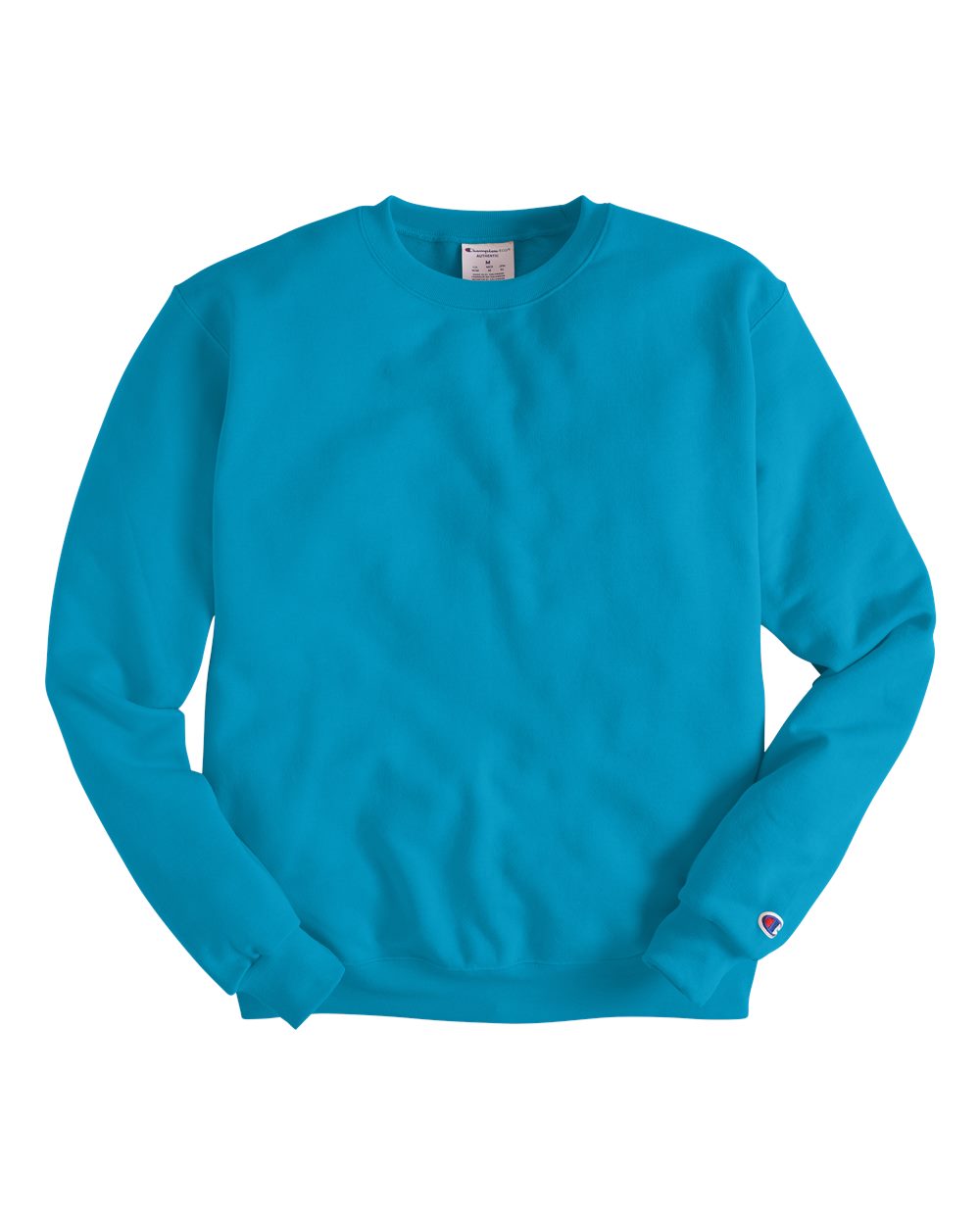 Front View of Tempo Teal Powerblend® Crewneck Sweatshirt - S600