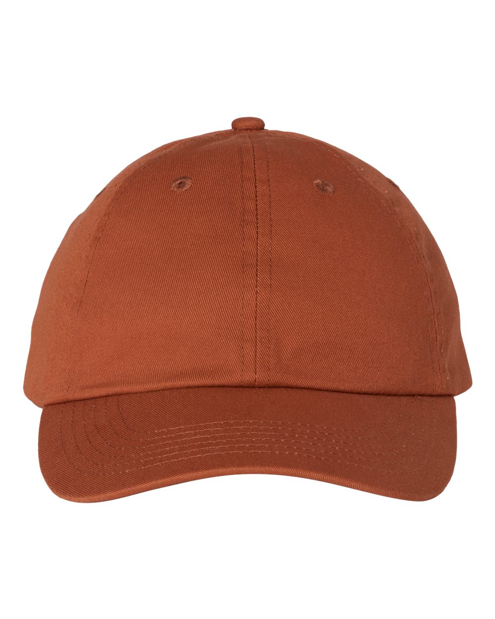 Front View of Texas Orange Bio-Washed Classic Dad Hat - VC300A