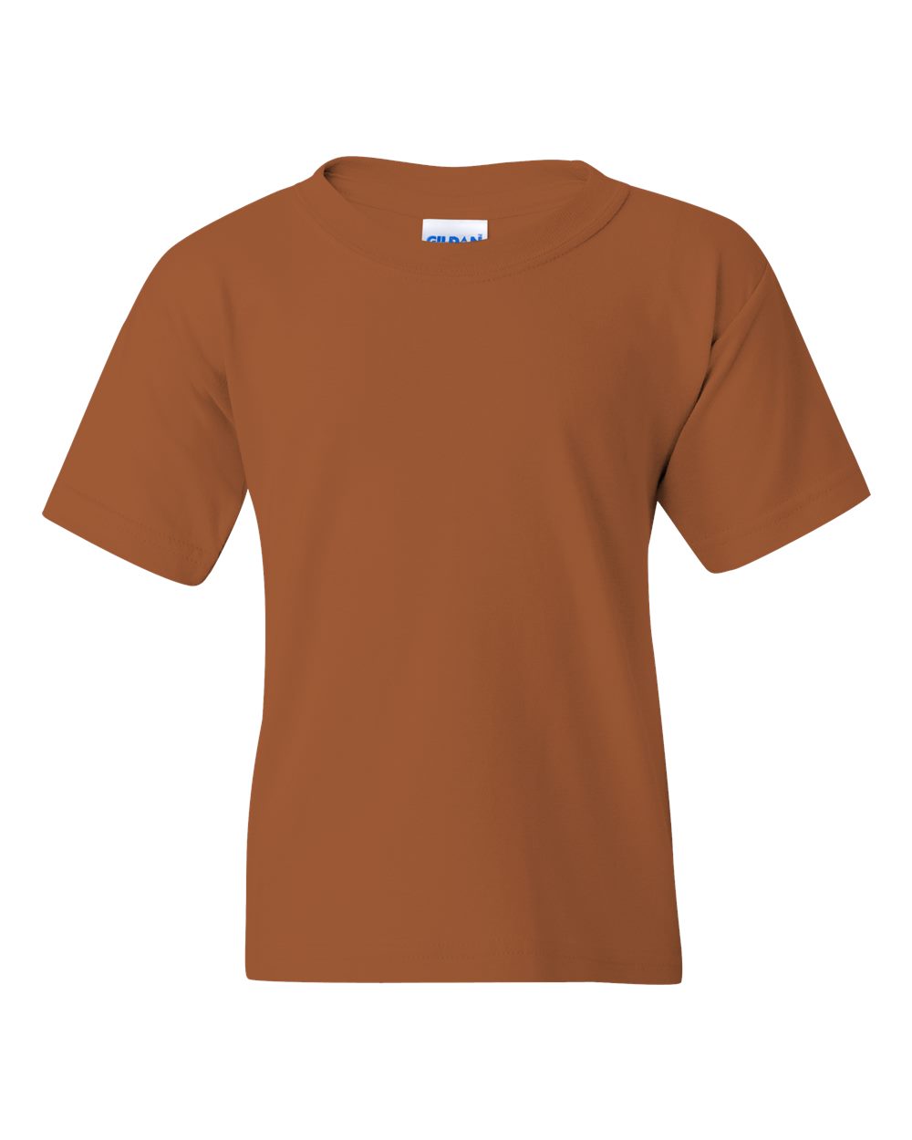 Front View of Texas Orange Heavy Cotton™ Youth T-Shirt - 5000B